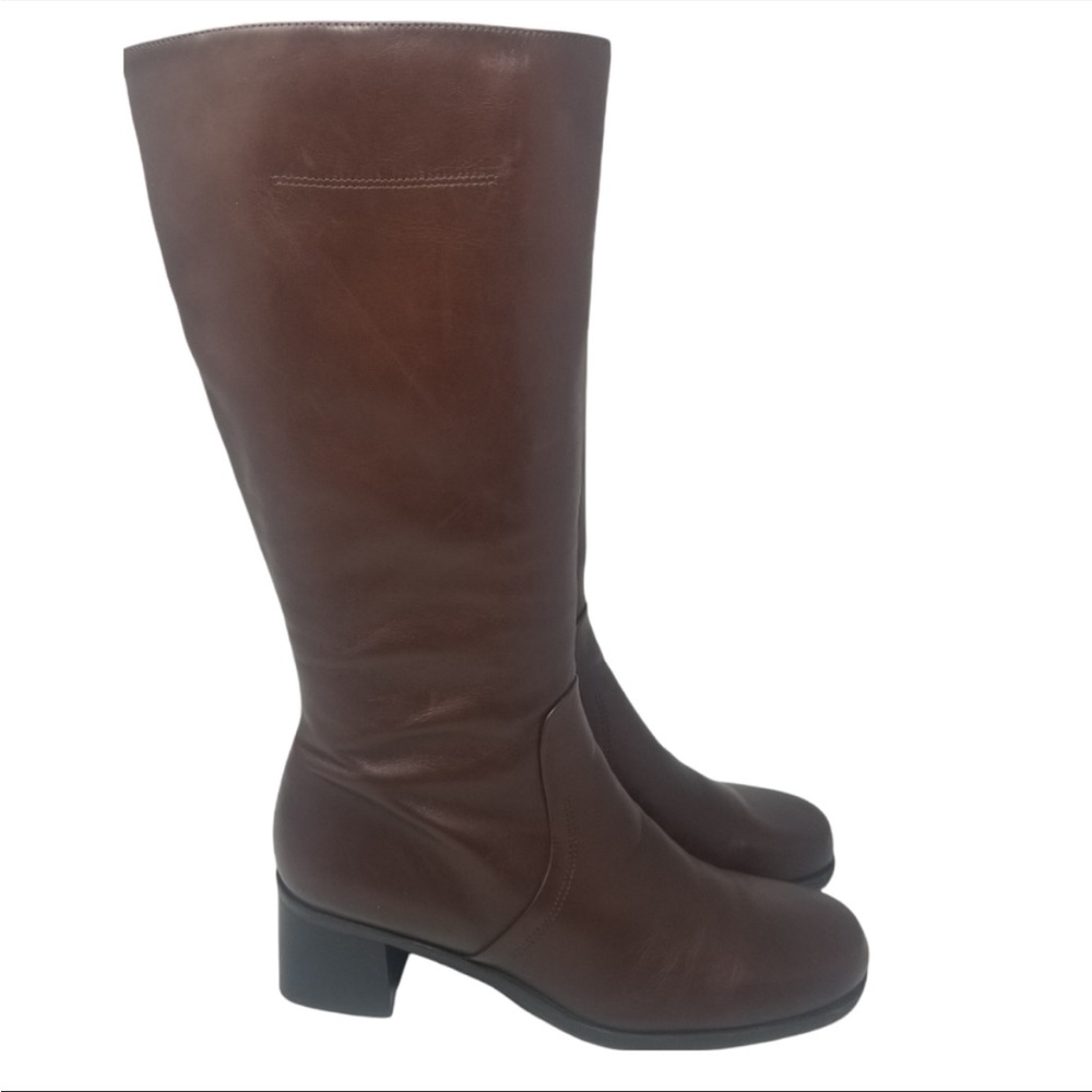Naturalizer Auburn Coffee Bean Brown Leather Boots Size 11